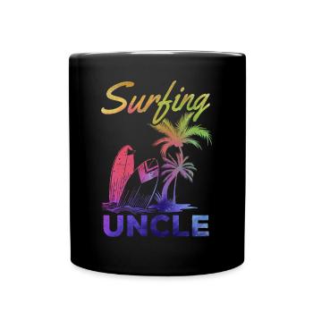 Surf De vague Oncle Surf Oncle Surfeur Surfeur - Mug uni - noir - Devant