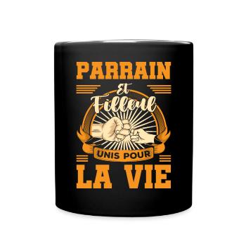 Demande parrain et filleul unis pour la vie humour - Mug uni - noir - Devant