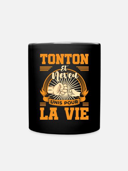 Annonce futur Tonton et neveu unis pour la vie - Mug uni - noir