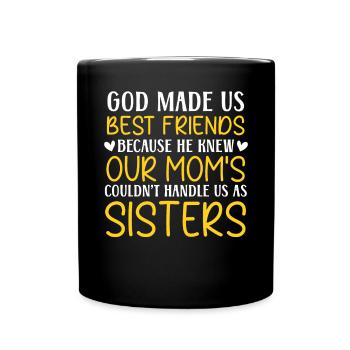 Best Friend Forever Friendship Bestie BFF Squad - Full Colour Mug - black - Front