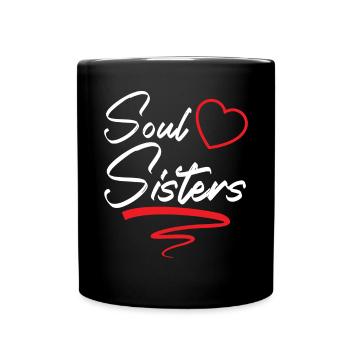 Soul Sisters Bestie Bester Freund Für immer Freundschaft - Tasse einfarbig - Schwarz - Vorne
