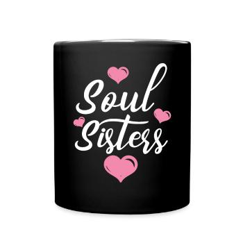 Soul Sisters Bestie Bester Freund Für immer Freundschaft - Tasse einfarbig - Schwarz - Vorne