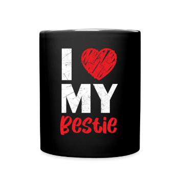 Ich liebe meinen besten Freund Freundschaft BFF Squad - Tasse einfarbig - Schwarz - Vorne