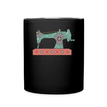Sewing Machine Design For Quilting - Tasse einfarbig - Schwarz - Vorne