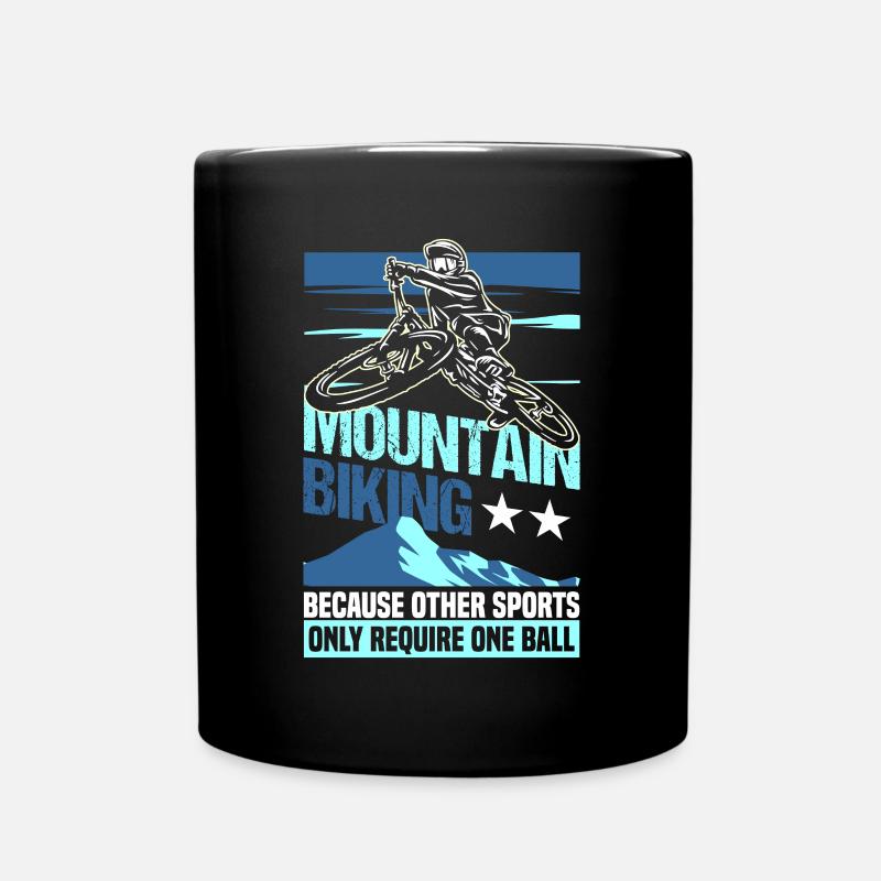 Mountain Biking Downhill MTB Helmet Cycling Jersey - Tasse einfarbig - Schwarz