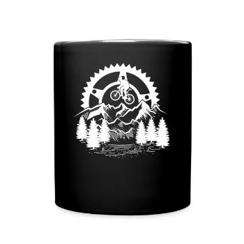 Mountain Bike Accessories MTB Shorts Downhill Cycl - Tasse einfarbig - Schwarz - Vorne