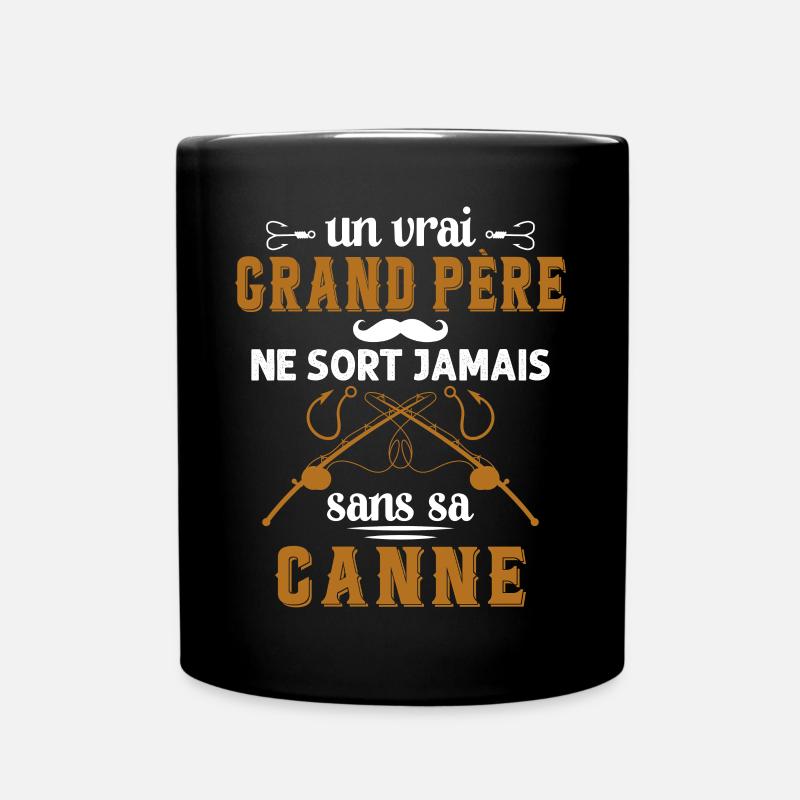 Un vrai Grand Père Pêcheur - Mug uni - noir