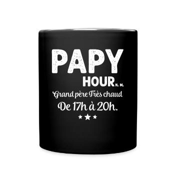Papy Cadeau drôle de grand-père - Mug uni - noir - Devant