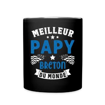Meilleur Papy Breton du Monde - Mug uni - noir - Devant