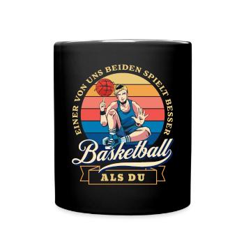 legendäre Basketballer Sommer Design - Tasse einfarbig - Schwarz - Vorne