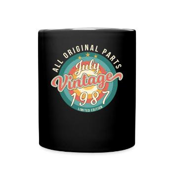Im Juli 1987 Geboren - Tasse einfarbig - Schwarz - Vorne