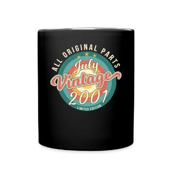 Year of construction 2001 in July - Full Colour Mug - black - Front