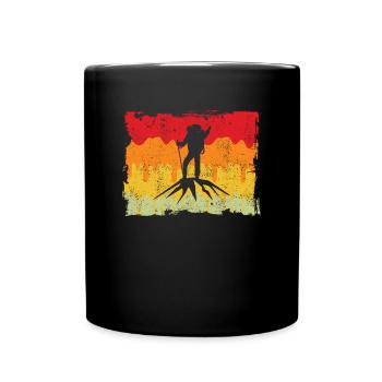 Mountaineering Retro - Full Colour Mug - black - Front