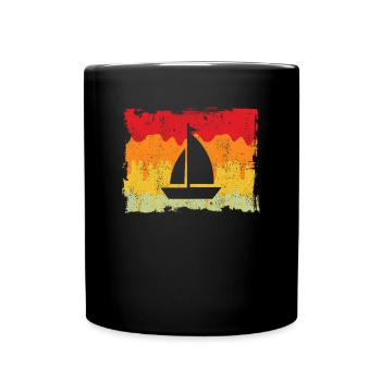 Sailing Retro - Full Colour Mug - black - Front