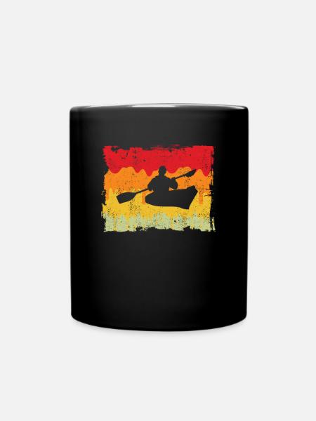 Kanu Retro - Tasse einfarbig - Schwarz