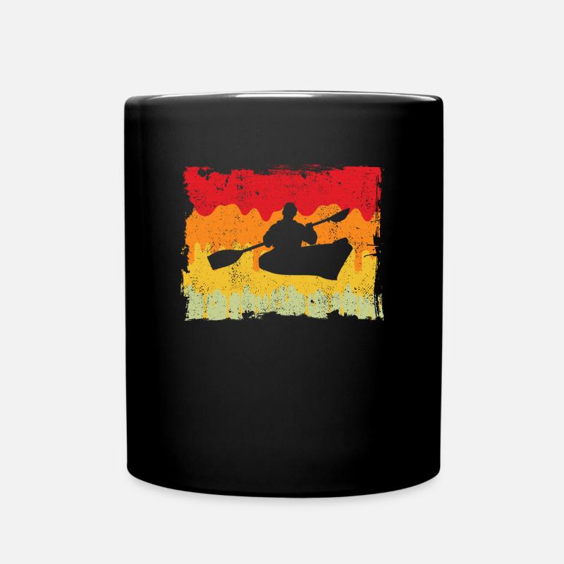 Kanu Retro - Tasse einfarbig - Schwarz