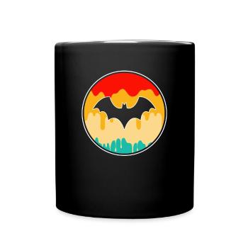 Chauve-souris rétro - Mug uni - noir - Devant