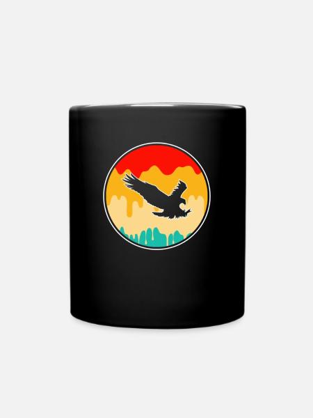 Adler Retro - Tasse einfarbig - Schwarz