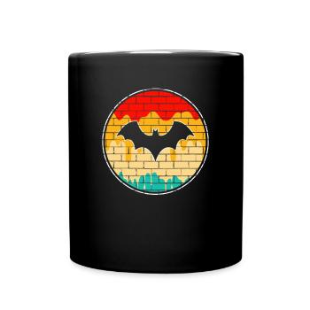 Chauve-souris rétro - Mug uni - noir - Devant