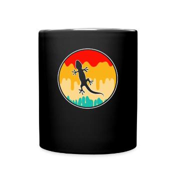 Lézard Rétro - Mug uni - noir - Devant