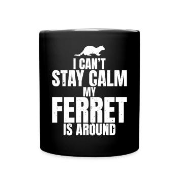 Haustierbesitzer Frettchen Make Me Happy Lifestyle - Tasse einfarbig - Schwarz - Vorne