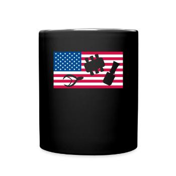 USA Flag America Flag Gift - Full Colour Mug - black - Front
