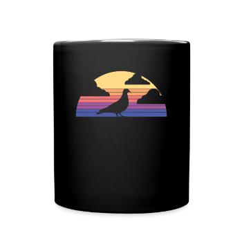 Vintage Retro Dove Shirt Gift - Full Colour Mug - black - Front