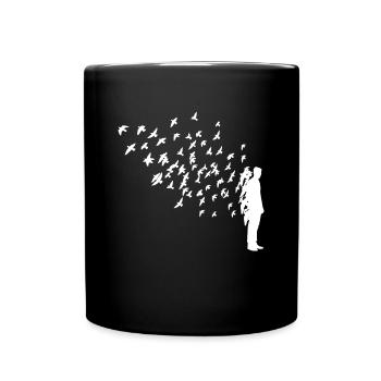 Pigeon Taube Shirt Geschenk - Tasse einfarbig - Schwarz - Vorne