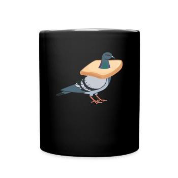 Pigeon Shirt Taube Geschenk - Tasse einfarbig - Schwarz - Vorne