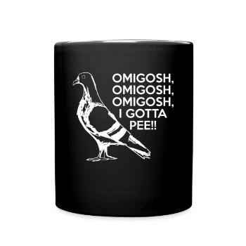 Pigeon Shirt Geschenk - Tasse einfarbig - Schwarz - Vorne