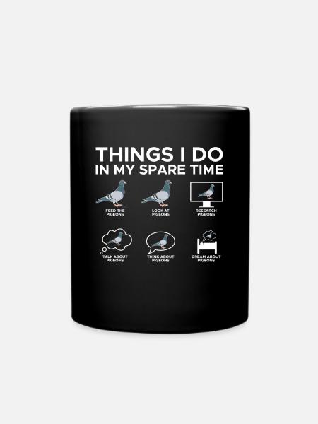 Cadeau Pigeon Chemise Pigeon - Mug uni - noir