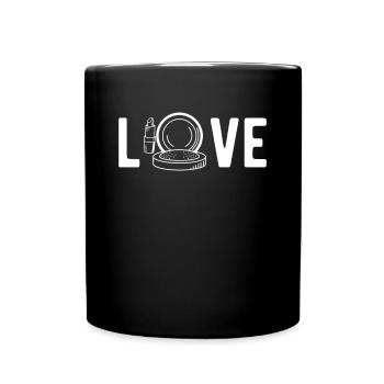 Love Makeup Shirt Gift - Full Colour Mug - black - Front