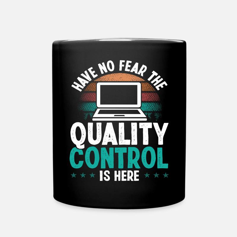 Test logiciel Vintage Code d’assurance qualité - Mug uni - noir