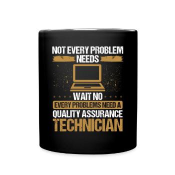 Quality Assurance Software Testing QA Engineering - Full Colour Mug - black - Front