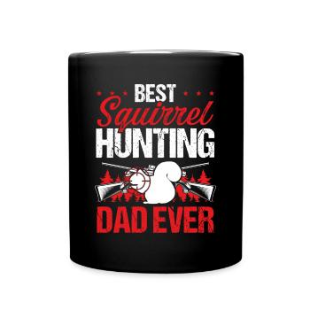 Fête des pères d’écureuils pour le chasseur d’écureuils PapaSquir - Mug uni - noir - Devant