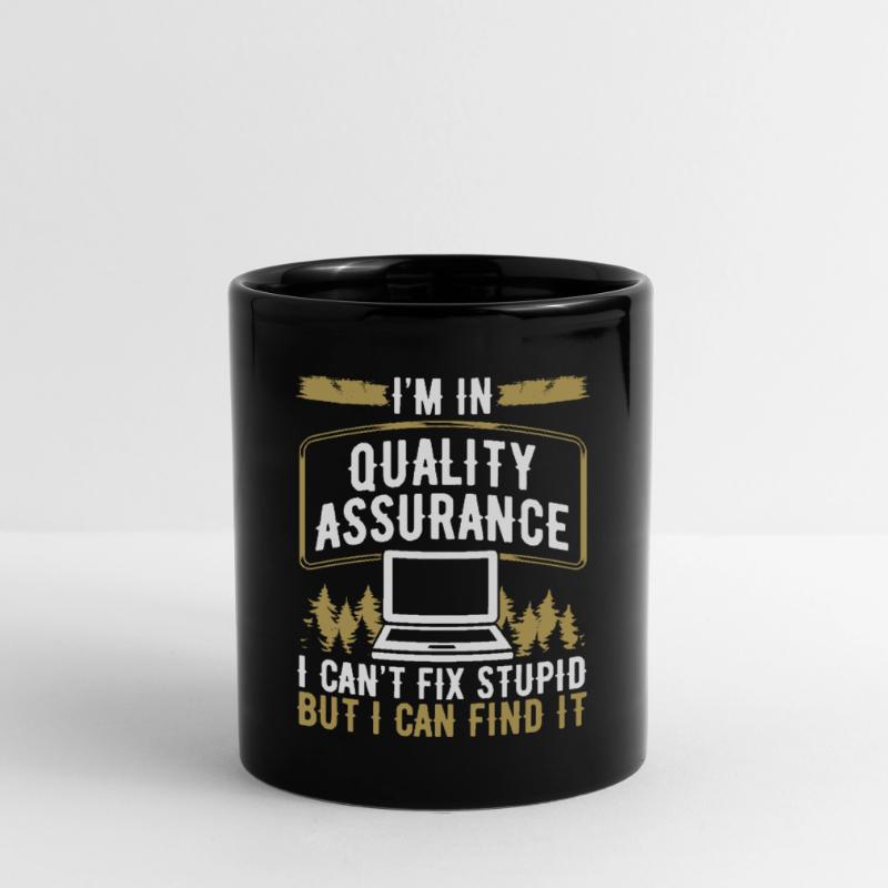 Quality Assurance Testing QA Engineering Code Test Tasse einfarbig