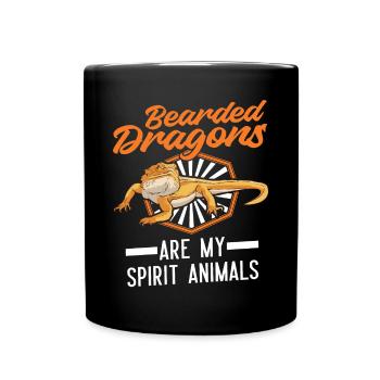 Les dragons barbus sont mes animaux spirituels Dragon barbu - Mug uni - noir - Devant