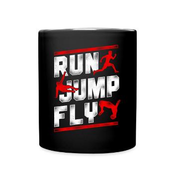 Parkour Free Running Traceur - Tasse einfarbig - Schwarz - Vorne