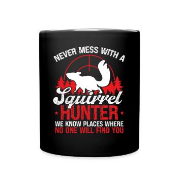 Drôle d’écureuil Enlèvement Humour Chasseur d’écureuil - Mug uni - noir - Devant