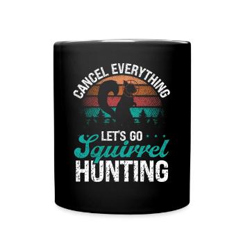 Chasseur d’écureuils Annuler la chasse à l’écureuil vintage - Mug uni - noir - Devant