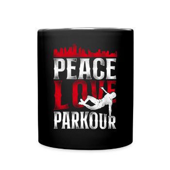 Parkour Free Running Traceur - Tasse einfarbig - Schwarz - Vorne