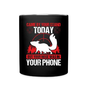 Squirrel Hunter est venu par votre Stand Squirrel Tech - Mug uni - noir - Devant