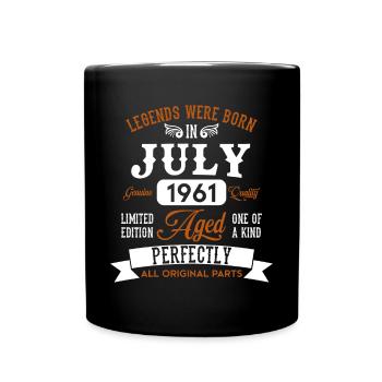 Jahrgang Juli 1961 Legenden Geburtstag Geschenk - Tasse einfarbig - Schwarz - Vorne