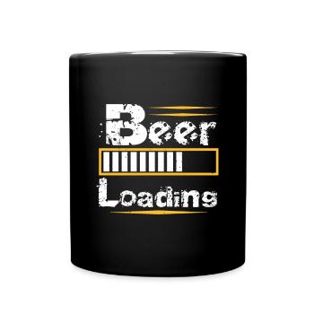 Chargement de la bière - Mug uni - noir - Devant