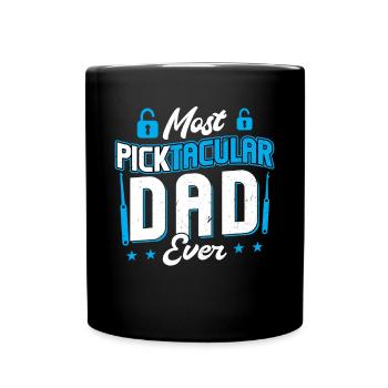 Most Picktacular Dad Ever | Lock Picking Pun - Full Colour Mug - black - Front