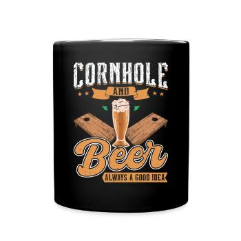 Blind hole and beer are always a good idea - Full Colour Mug - black - Front