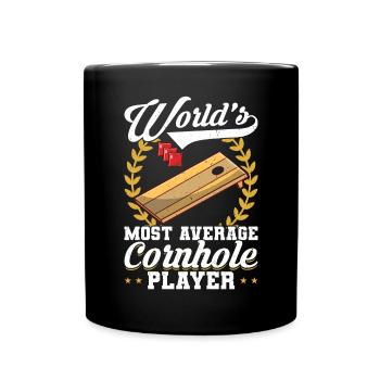 Le joueur de Cornhole le plus moyen au monde - Mug uni - noir - Devant
