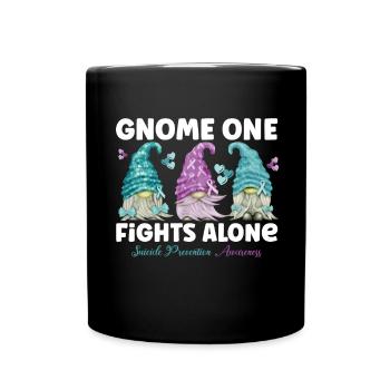 Gnome One Fights Suicide Prevention - Full Colour Mug - black - Front