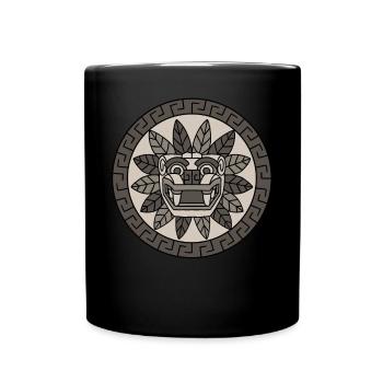 Quetzalcoatl Azteken Gefiederte Schlange Maya Inka - Tasse einfarbig - Schwarz - Vorne