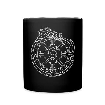 Quetzalcoatl Ouroboros Aztecs Ancient Maya Inca Gesc - Full Colour Mug - black - Front